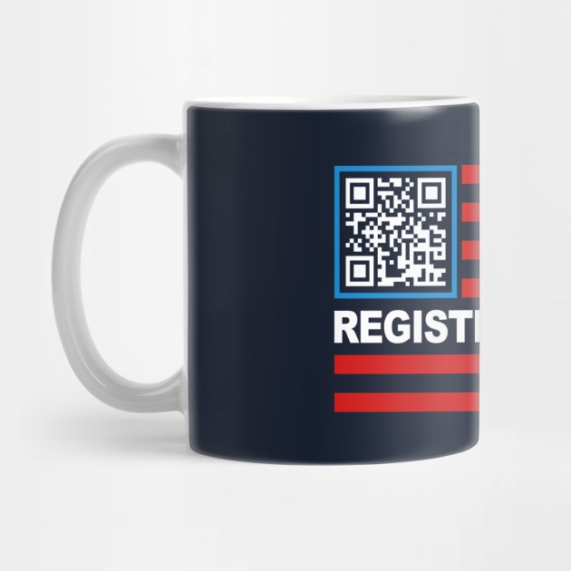 Register To Vote American Flag QR Code by TextTees